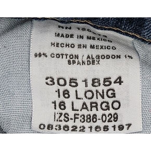 Lee Blue Relaxed Straight Leg 5 Pocket Jeans 16 Long Lightweight Soft Flat Front - Picture 5 of 6